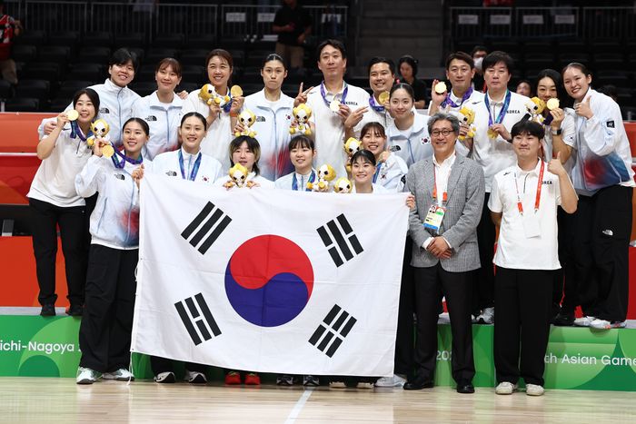 금메달을 획득한 여자 농구. ⓒ 연합뉴스
