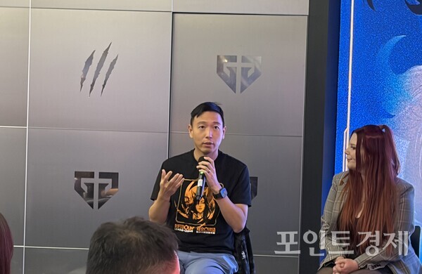 쳉란 차이 리프트바운드 총괄 프로듀서이 질의응답 세션을 진행하고 있다. ⓒ포인트경제