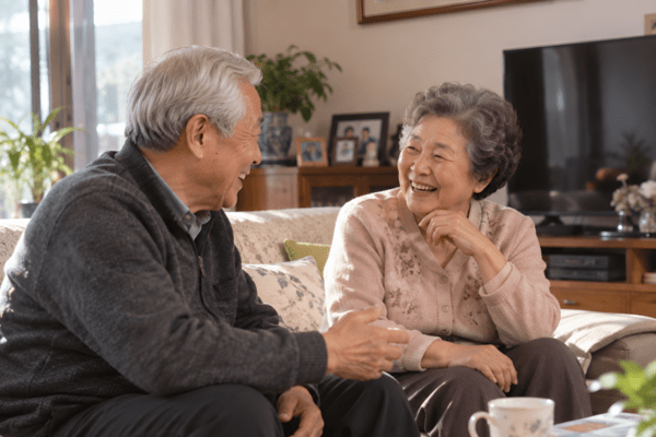 대화를 하는 노인들 / 기사 이해를 돕기 위한 AI이미지