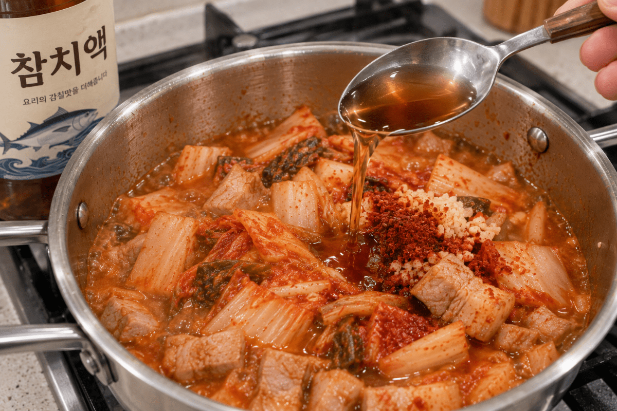 참치액젓을 한스푼 넣는다. / 기사 이해를 돕기 위한 AI 이미지