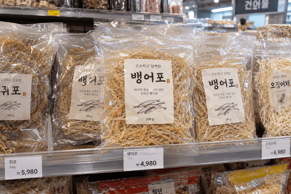 진열되어있는 뱅어포 / 기사 이해를 돕기 위한 Ai이미지