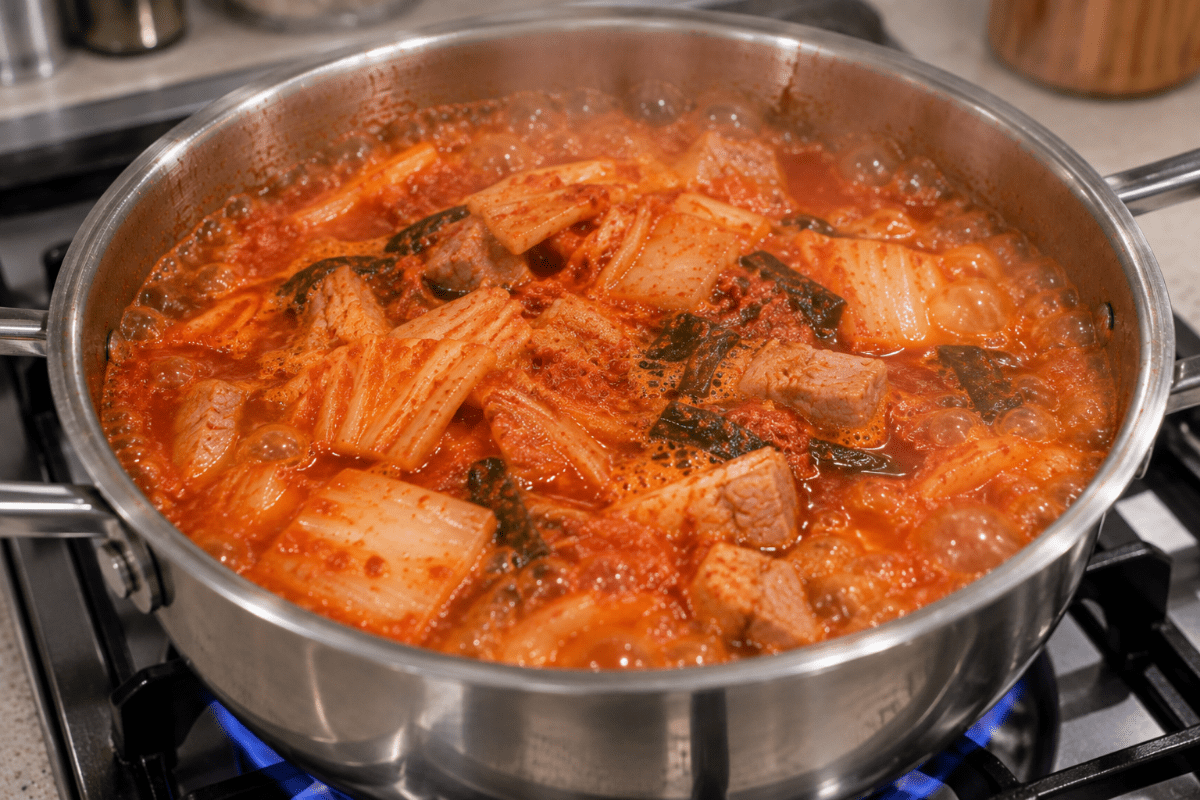 완성된 김치찌개 / 기사 이해를 돕기 위한 AI 이미지