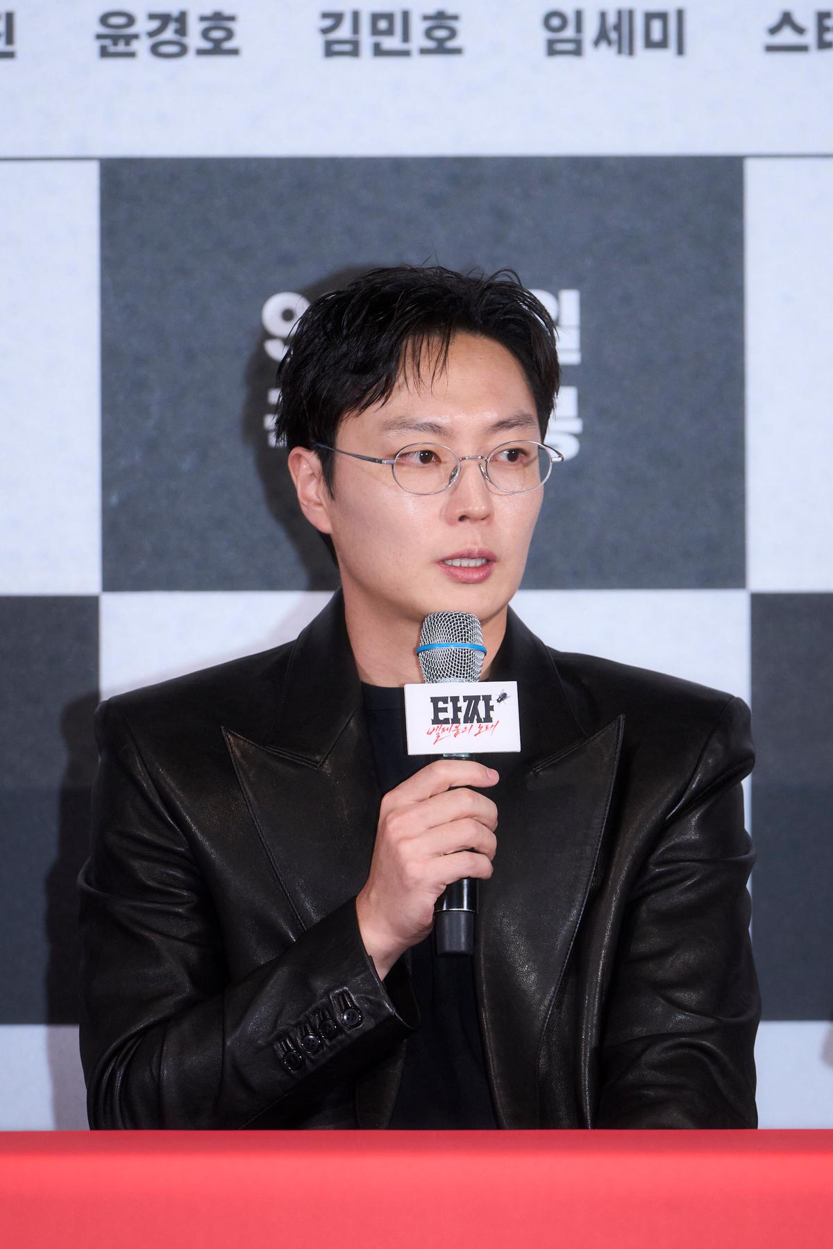 〈타짜: 벨제붑의 노래〉 기자간담회 현장의 배우 노재원(사진제공=CJ ENM)