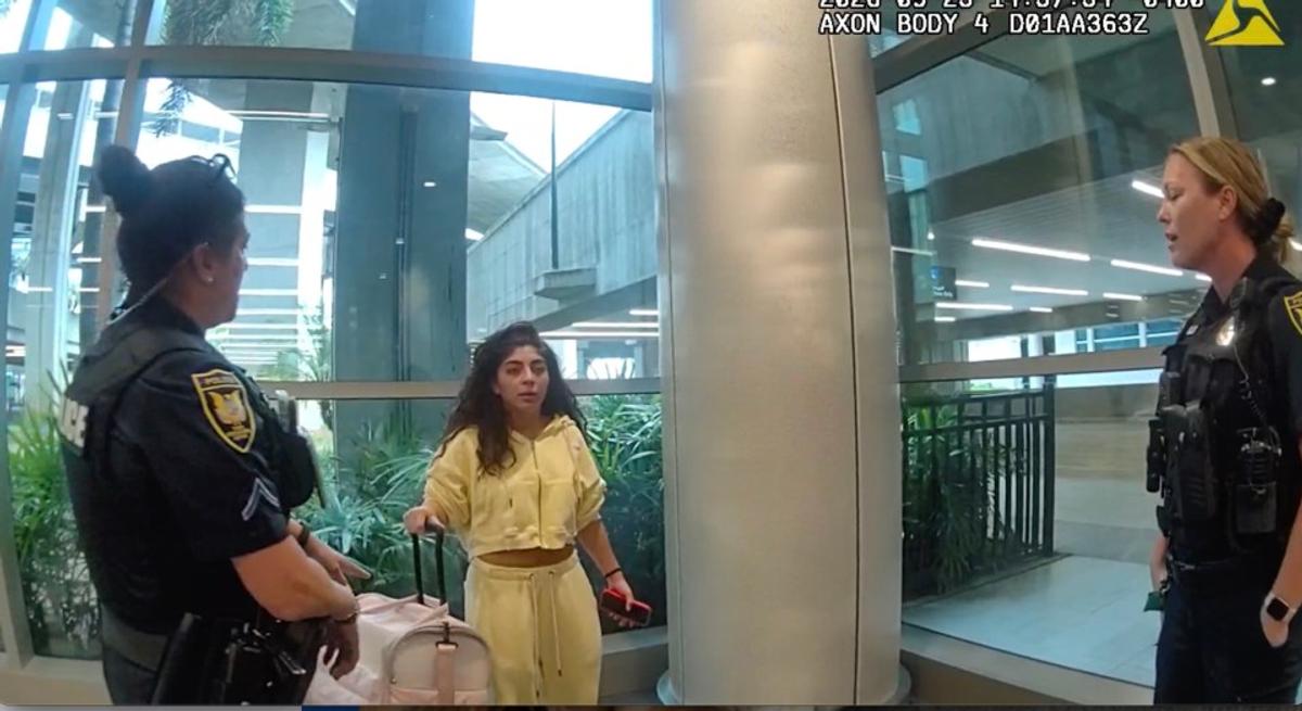 탬파 국제공항 경찰의 바디캠 영상