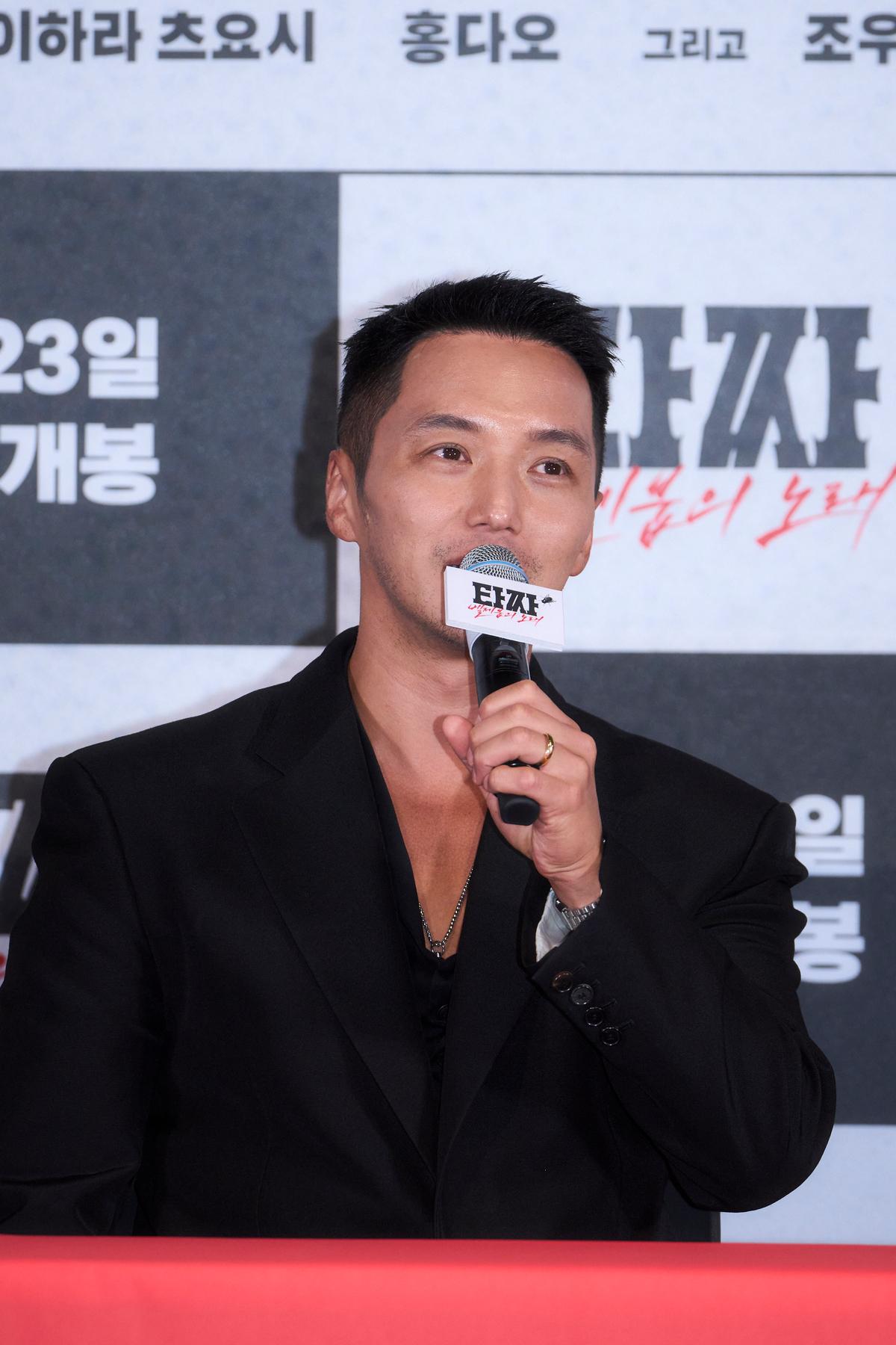 〈타짜: 벨제붑의 노래〉 기자간담회 현장의 배우 변요한(사진제공=CJ ENM)