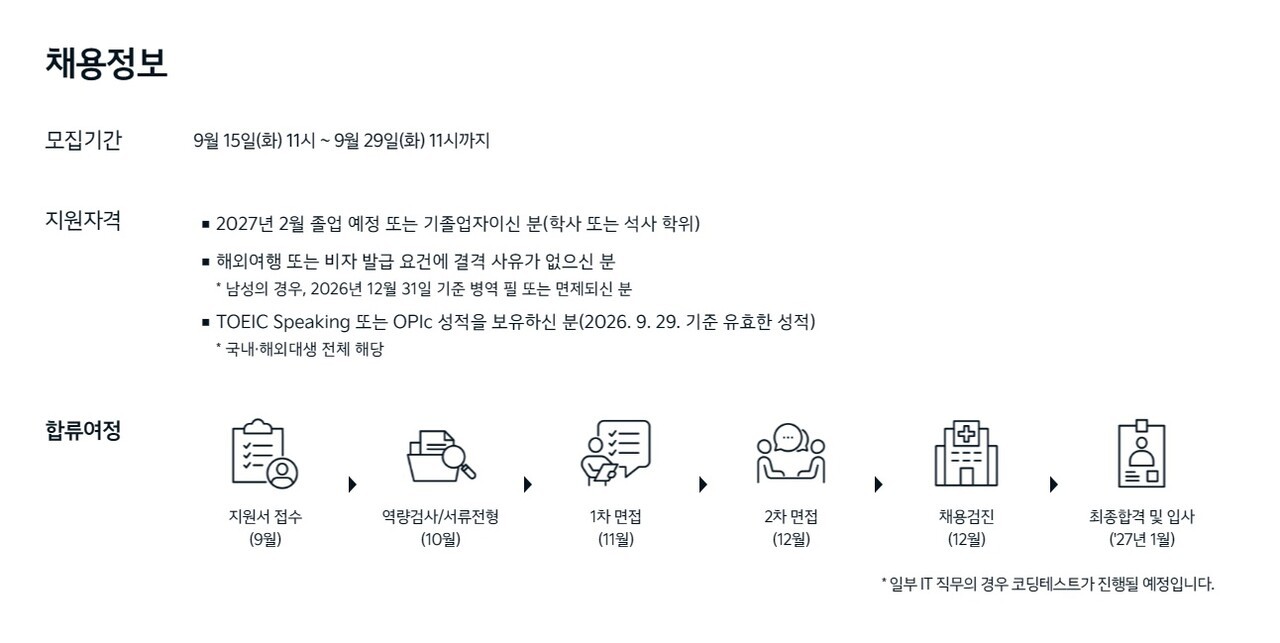 2026 하반기 기아 채용정보