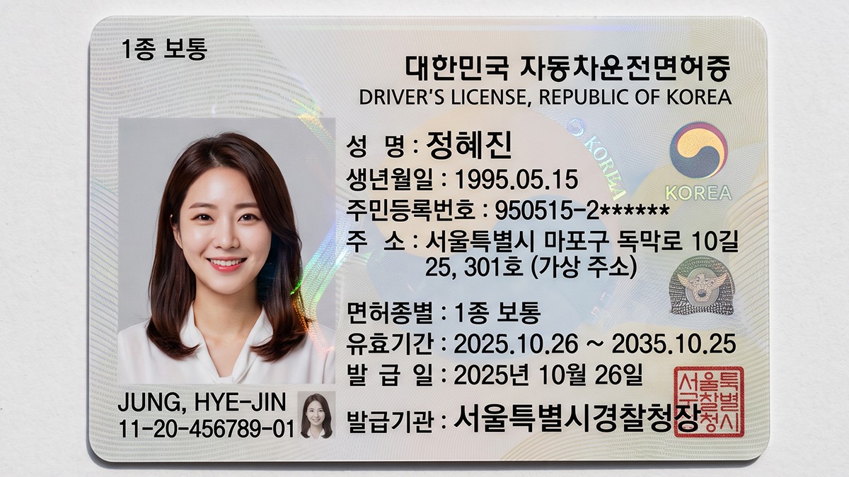 자동차운전면허증 / 사진=오토센티널 AI