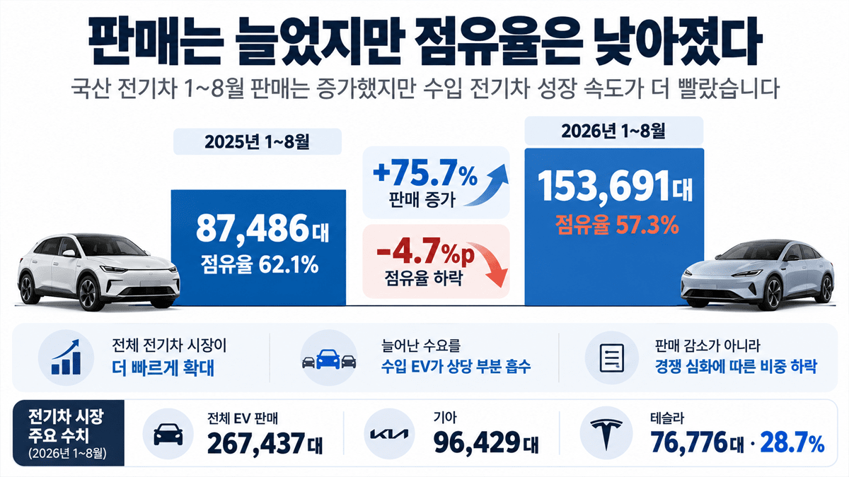 판매량 대비 낮은 점유율 / 사진=오토센티널