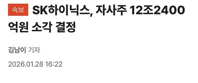 SK하이닉스 자사주 소각