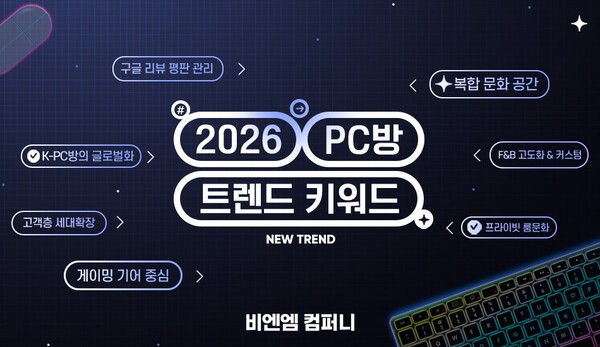 2026 PC방 트렌드 키워드 [사진=비엔엠컴퍼니]