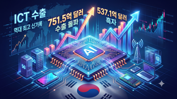 9월 ICT 수출 751억달러 첫 돌파…역대 최대 흑자 537억달러 달성 /AI이미지