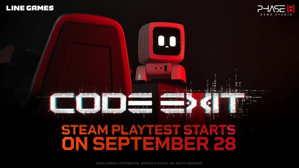 라인게임즈는 Phase 8 Studio가 개발하고 자사가 서비스 예정인 PC 협동 SF 호러 신작 'CODE EXIT'의 스팀 플레이테스트를 시작했다. /라인게임즈