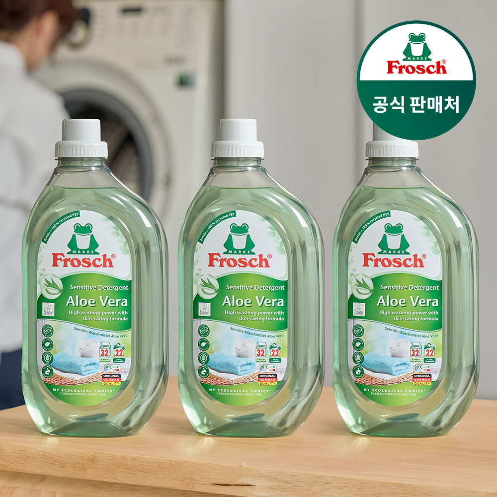 프로쉬 세탁세제 1.5L, 알로에베라, 3개