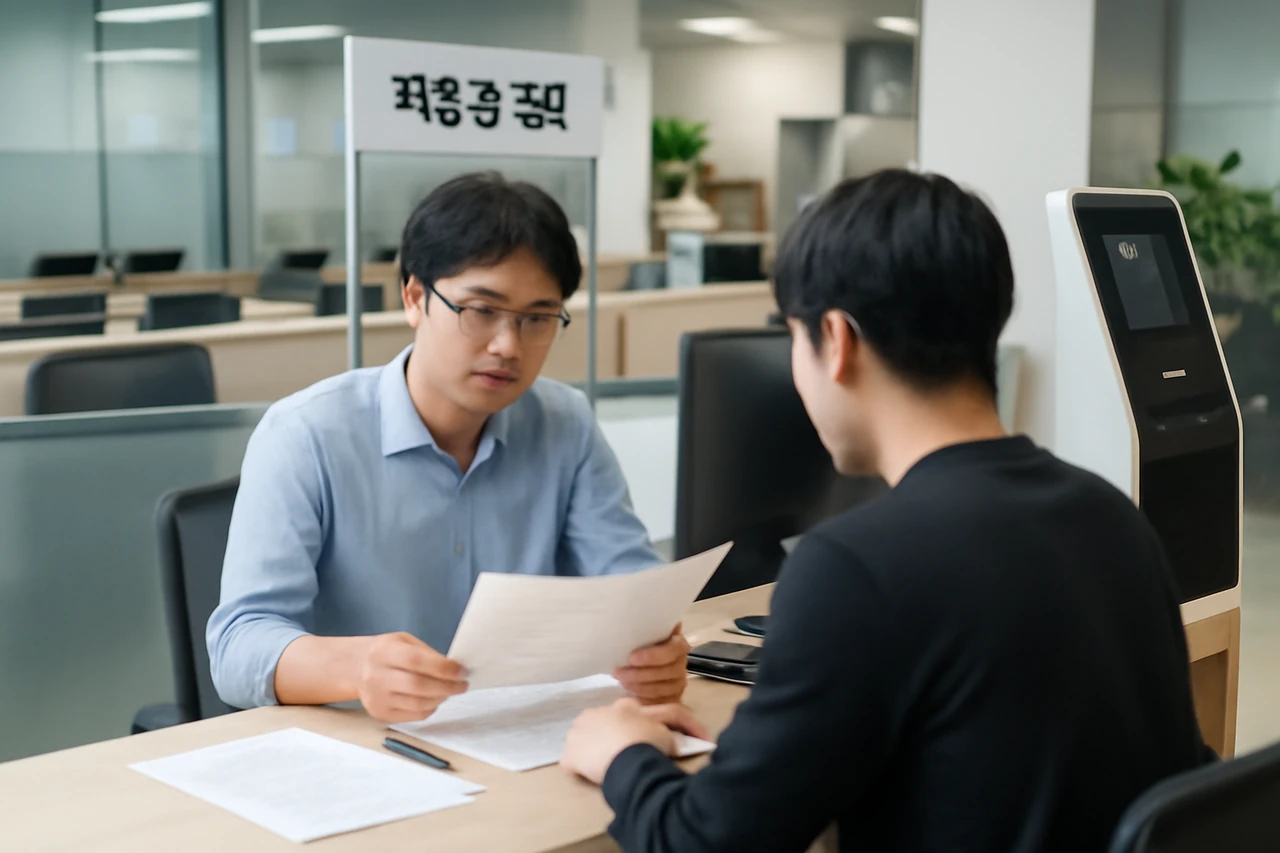 관공서 차량등록 민원 창구 / AI 생성 이미지