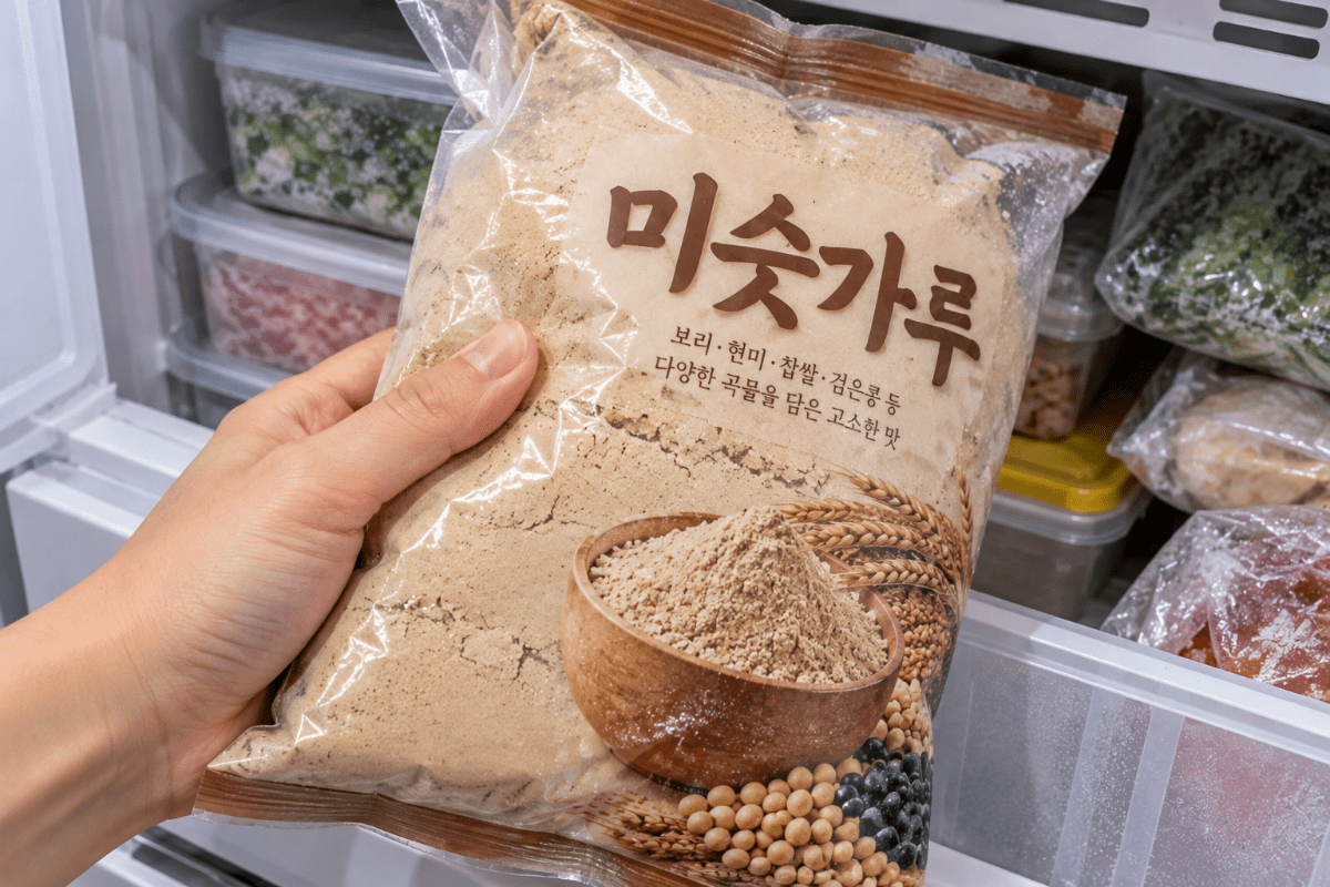 냉동실에 보관되어있던 미숫가루 / 기사 이해를 돕기 위한 Ai 이미지