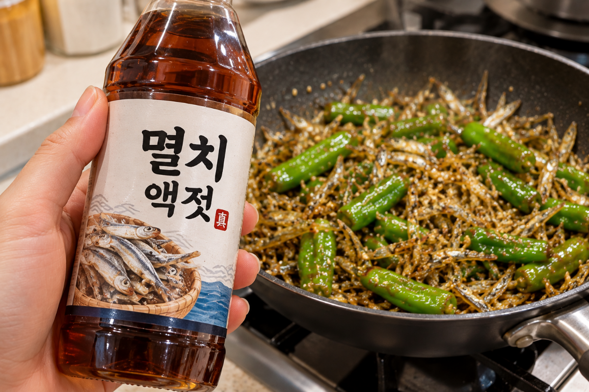멸치액젓을 들고 있다 / 기사 이해를 돕기 위한 Ai 이미지