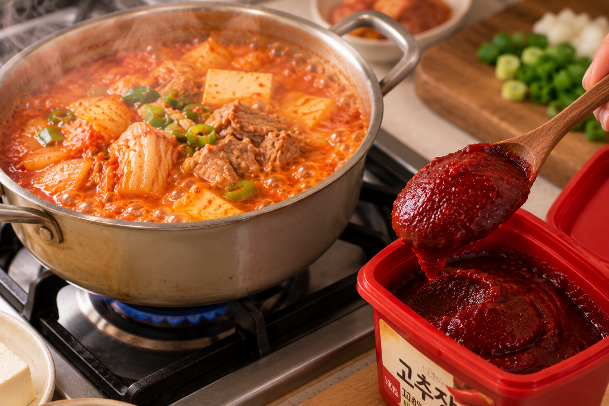 김치찌개와 고추장 / 기사 이해를 돕기 위한 Ai이미지