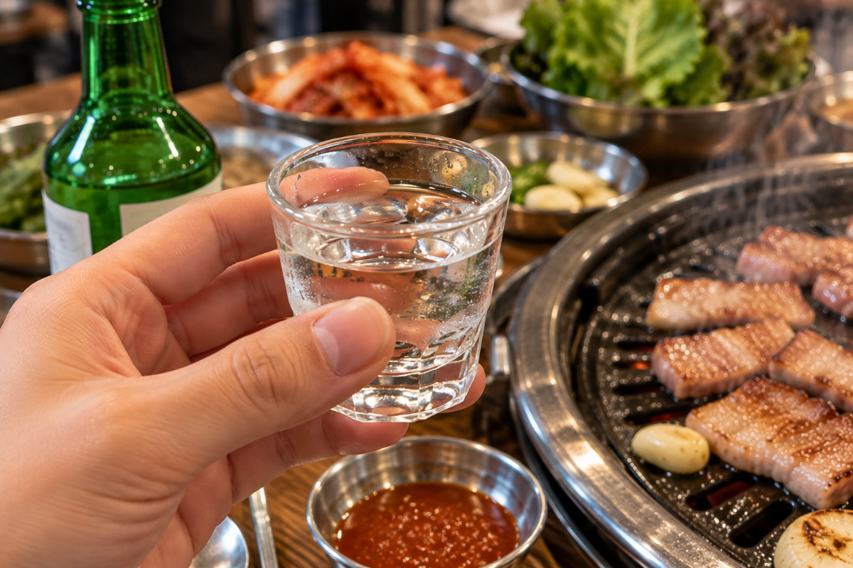 소주잔을 들고있다 / 기사 이해를 돕기 위한 Ai 이미지