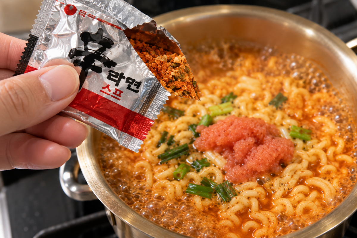 스프는 전부 넣지 않는다 / 기사 이해를 돕기 위한 Ai 이미지