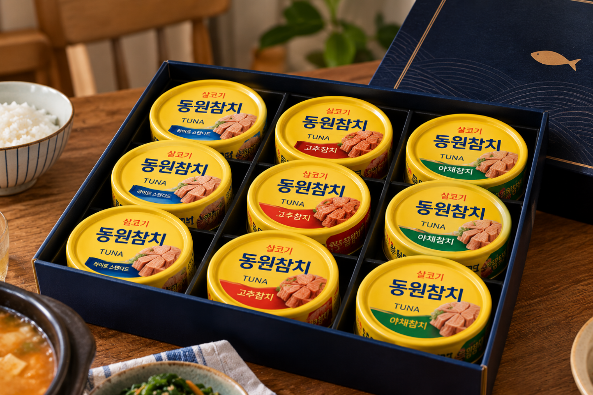 선물로 받은 참치 캔 모습 / 기사 이해를 돕기 위한 Ai 이미지