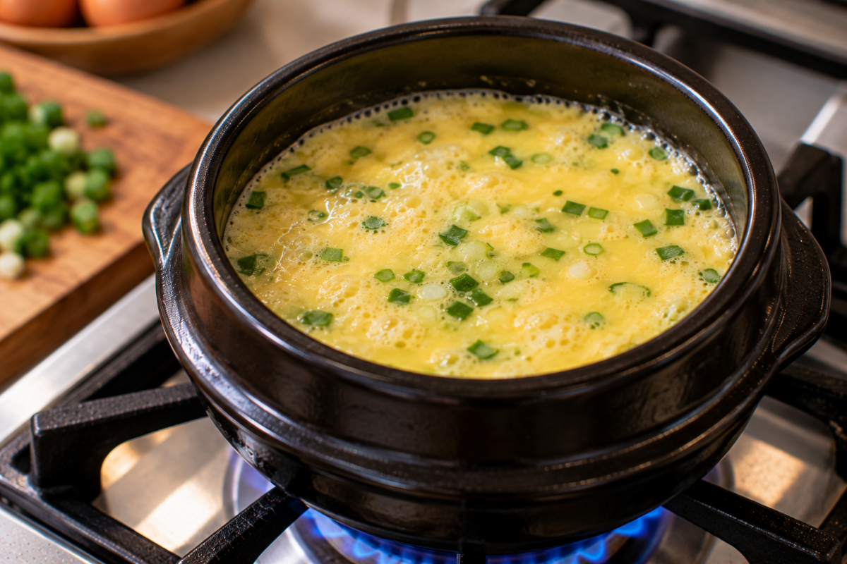 계란찜을 익히고 있다 / 기사 이해를 돕기 위한 Ai 이미지