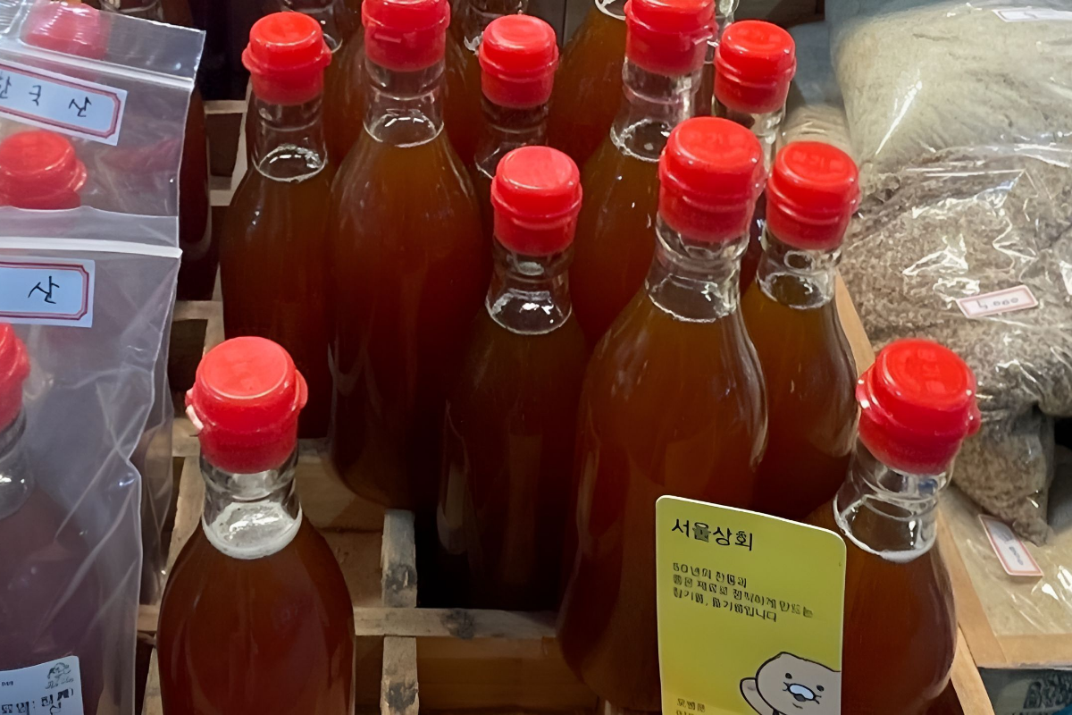 시장에 판매중인 들기름 / 온라인 커뮤니티