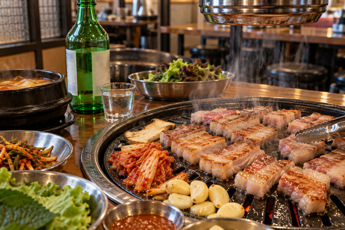 삼겹살과 소주 / 기사 이해를 돕기 위한 Ai 이미지
