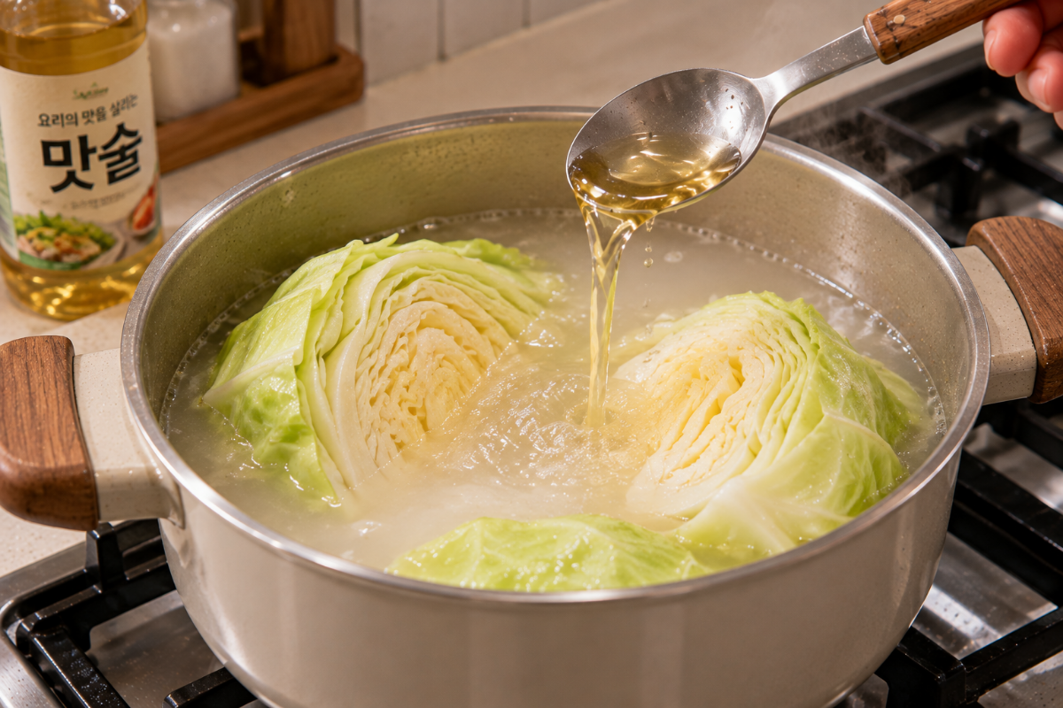 맛술을 넣고 있다 / 기사 이해를 돕기 위한 Ai 이미지