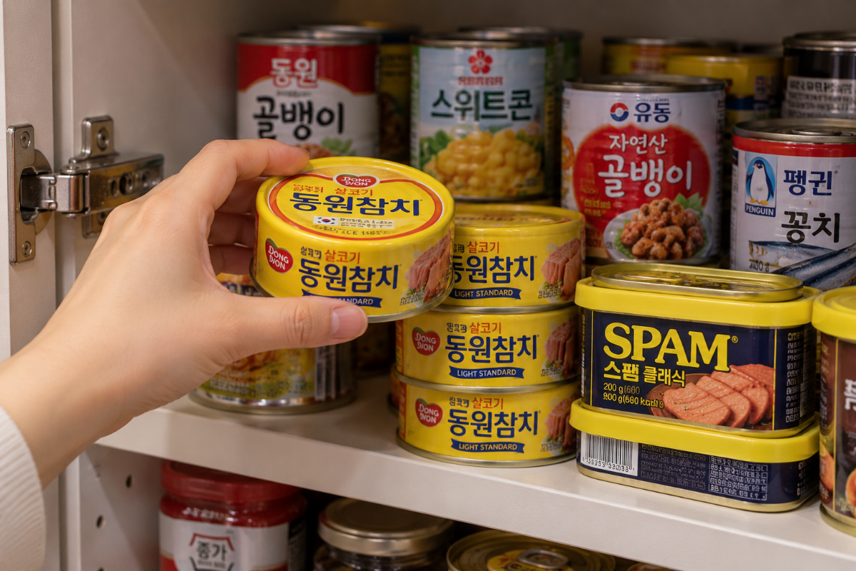 주방 수납장에 보관중인 통조림 / 기사 이해를 돕기 위한 Ai이미지