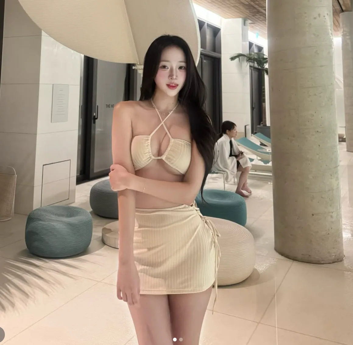 치어리더 이연진 비키니 메이드 룩