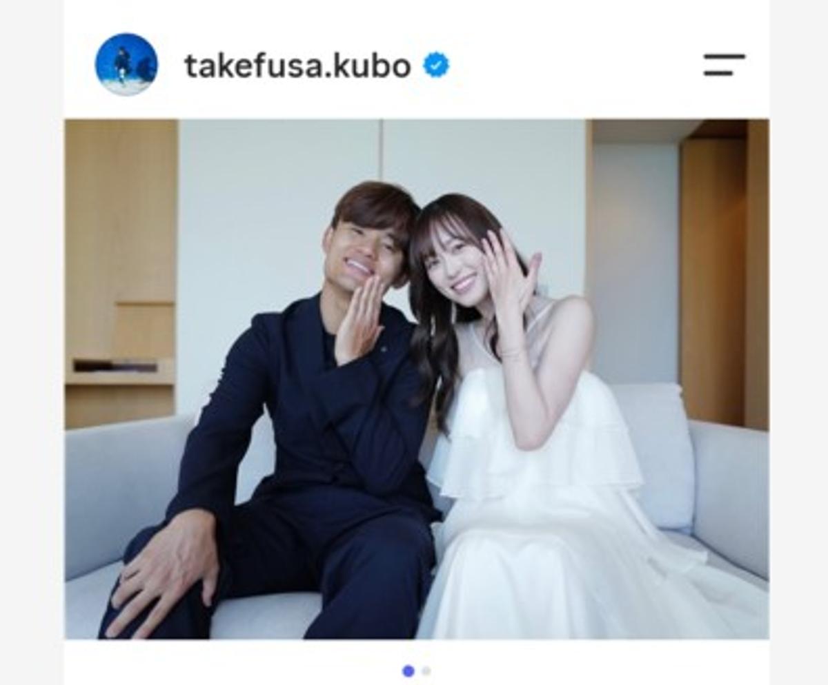 후쿠하라 하루카와 결혼을 발표한 구보 다케후사. [구보 다케후사 인스타그램 캡처. 재판매 및 DB 금지]