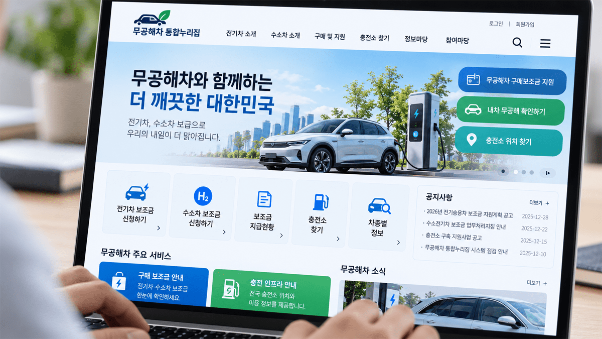 무공해차 통합누리집 / 기사 이해를 돕기 위한 AI 생성 이미지