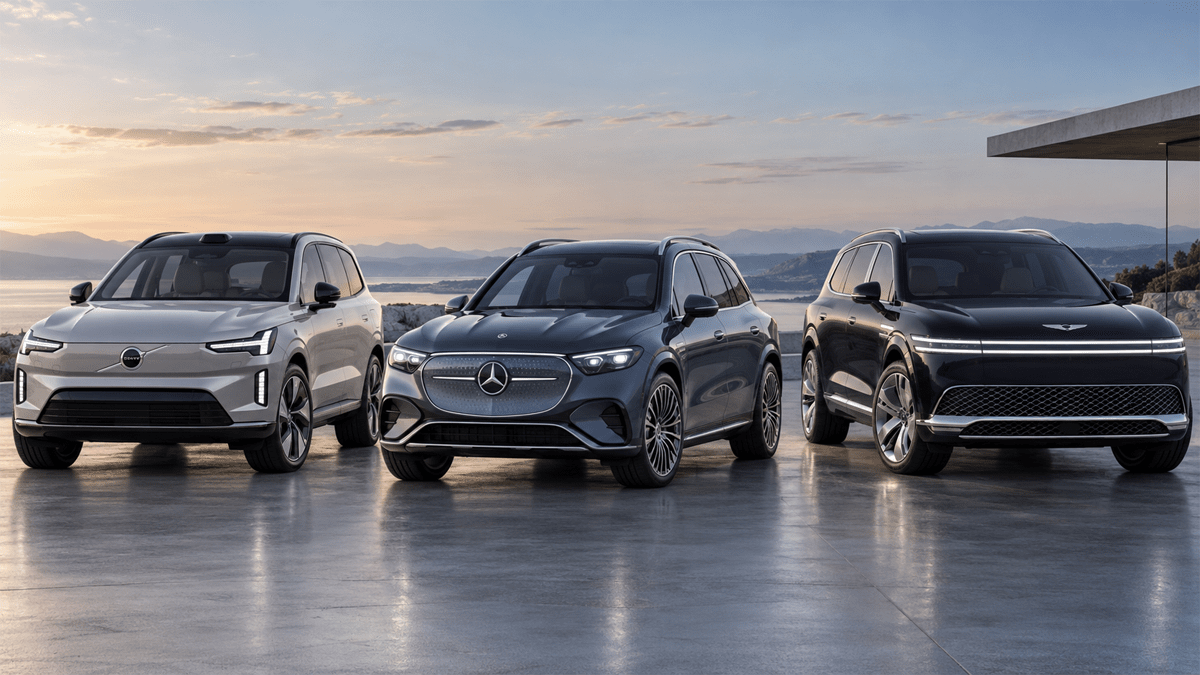 볼보 EX90·벤츠 일렉트릭 GLC·제네시스 GV90 / 사진=각 사