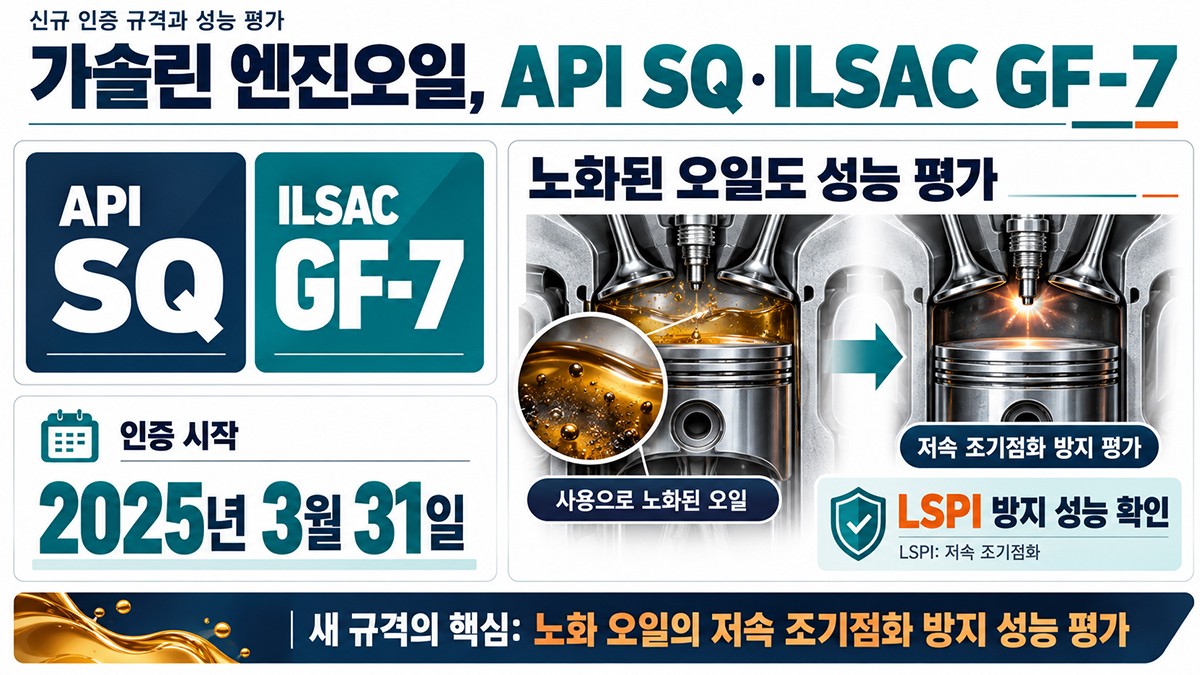 API SQ, ILSAC GF-7 성능 평가