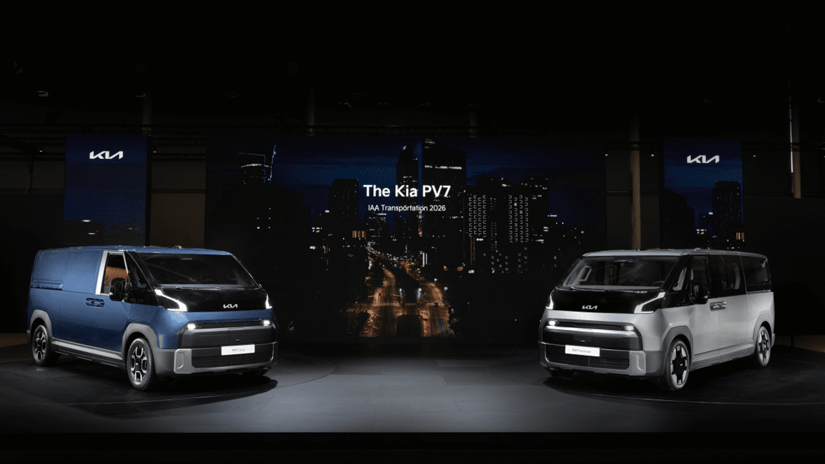 IAA 2026 기아 PV7 패신저(좌),기아 PV7 카고(우) / 사진=기아자동차
