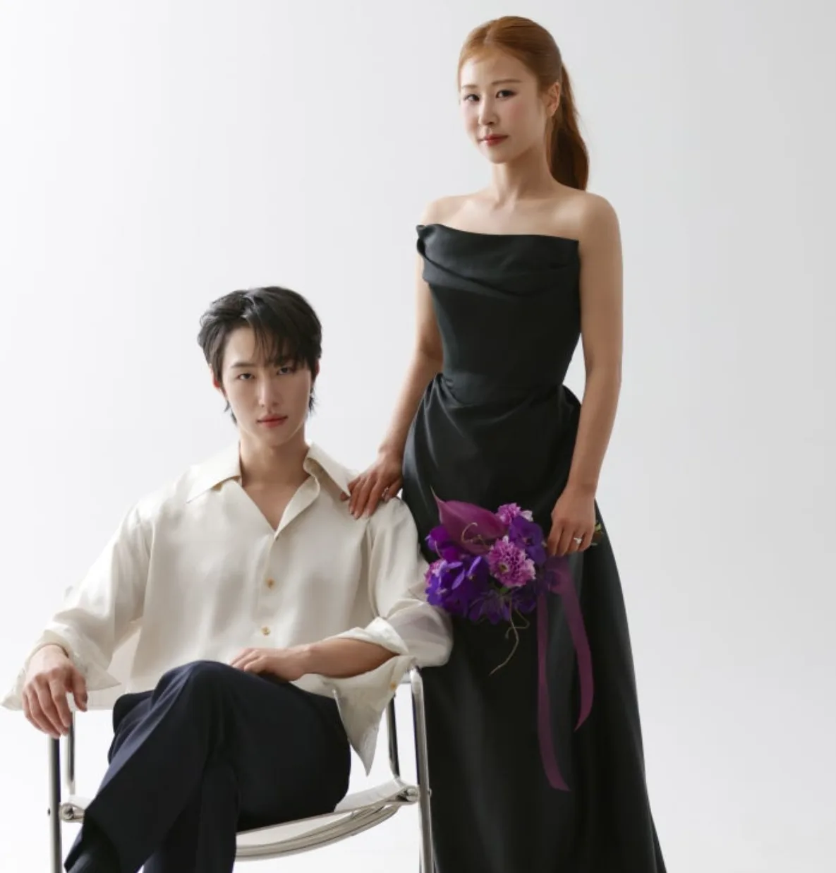 박세미 웨딩드레스 서준맘 결혼 화보 크리드제이 벨라인 머메이드 패션