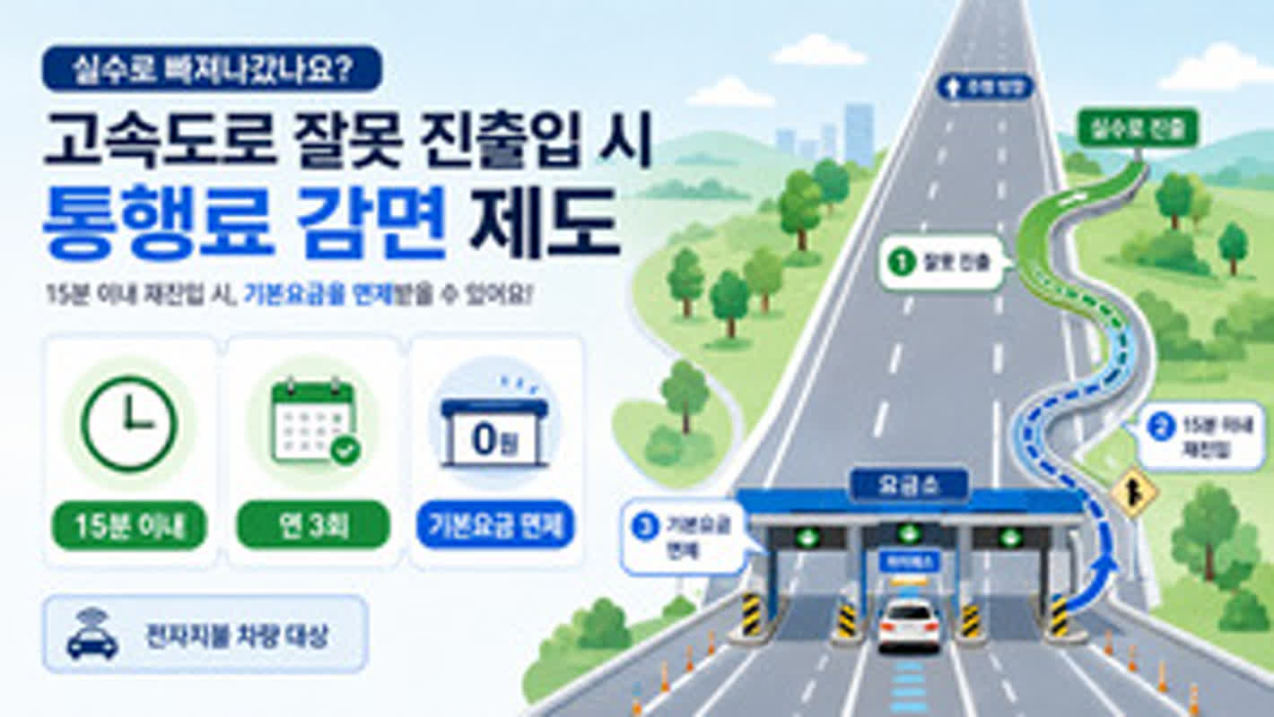 "고속도로 출구 잘못 나갔다면?" 10월부터 고속도로 오진출 요금 감면