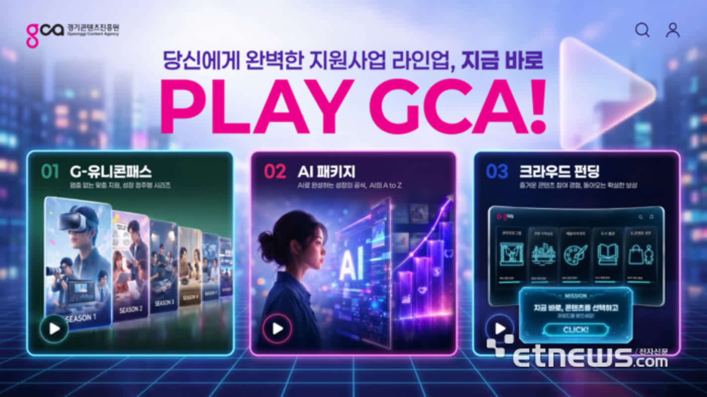 경콘진, OTT형 'PLAY GCA!'로 콘텐츠 지원 3개 트랙 안내